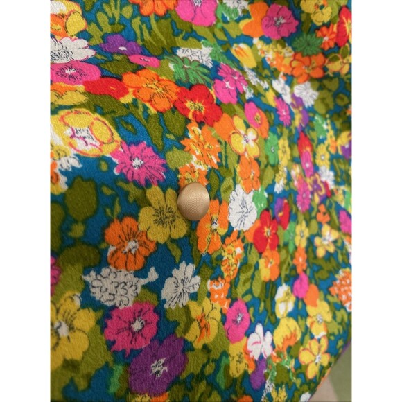 VTG Mod Brightly Colored Floral Travel Hanging Toiletry Bag Makeup Organizer 70s - Picture 5 of 10